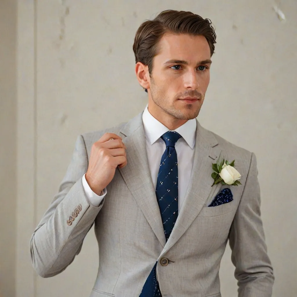 Jaki krawat do granatowego garnituru i białej koszuli na wesele?